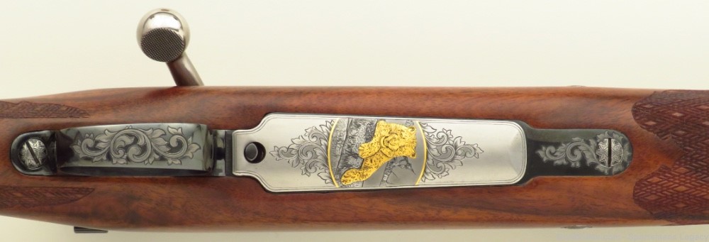 Custom FN Mauser 98 .30-06, Byron Burgess engraving, gold, 98%, layaway-img-7