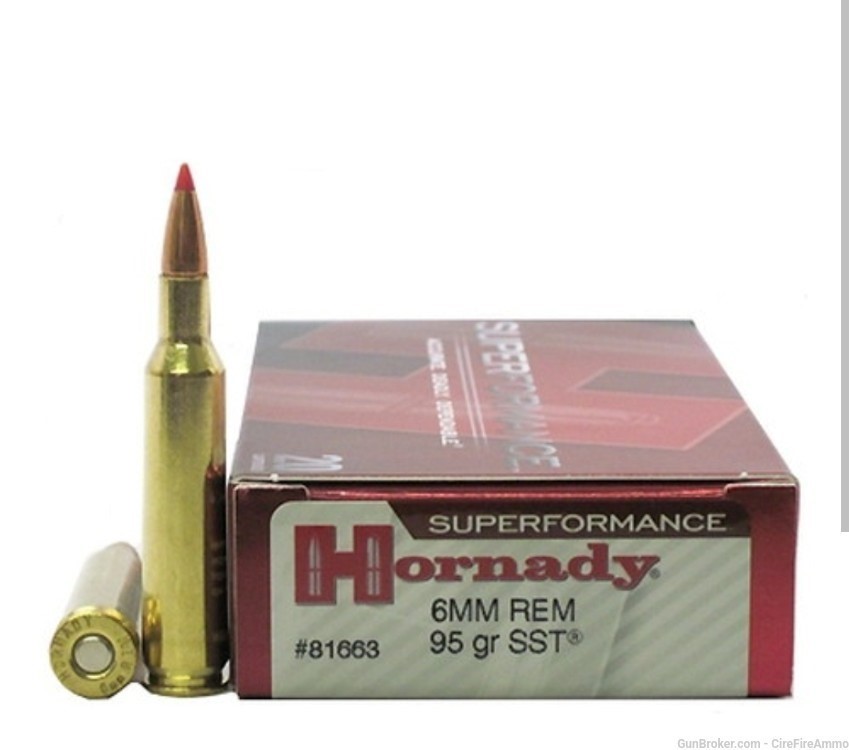 Hornady 6mm Remington SST 95 grain (20 rounds) 6mm rem. No C.C. Fees -img-0