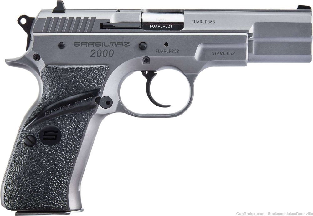 Sar 2000 9mm 4.50" 17+1 Stainless Steel Black Grip-img-0