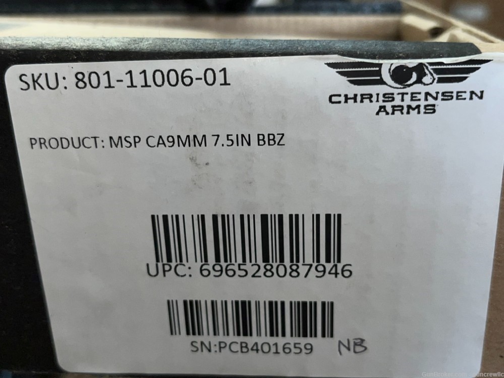 Christensen Arms CA9MM 7.5" CA9 CA-9MM PSB Brace Carbon Fiber BBL LAYAWAY -img-21