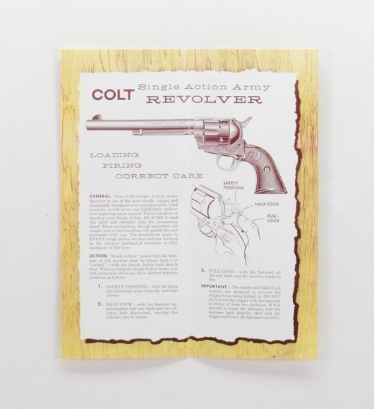 Vintage Colt Single Action Army Revolver Owners Manual. Colt Form SA-100.-img-1