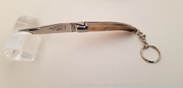 LAGUIOLE ARBALETE Knife w/Key Chain. Horn. L88-img-0
