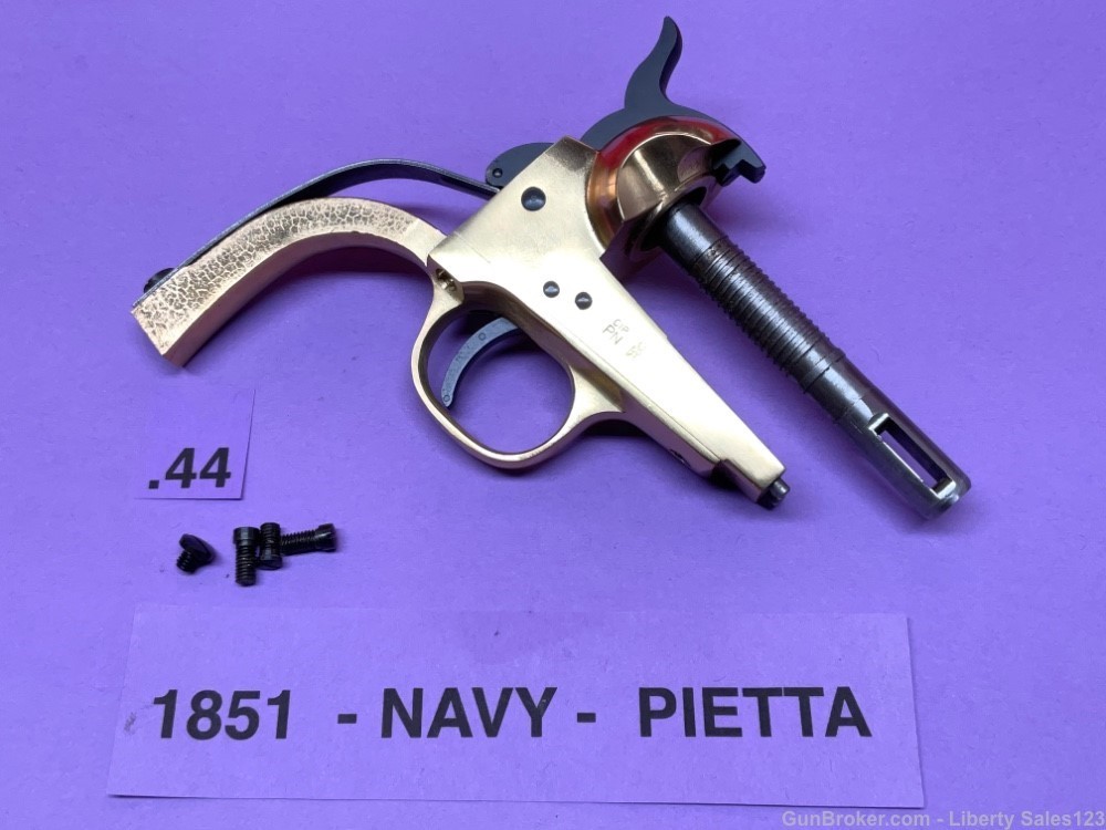 New 1851 Pietta .44 Navy Brass Black Power Pistol Parts Lot - Unused !-img-0