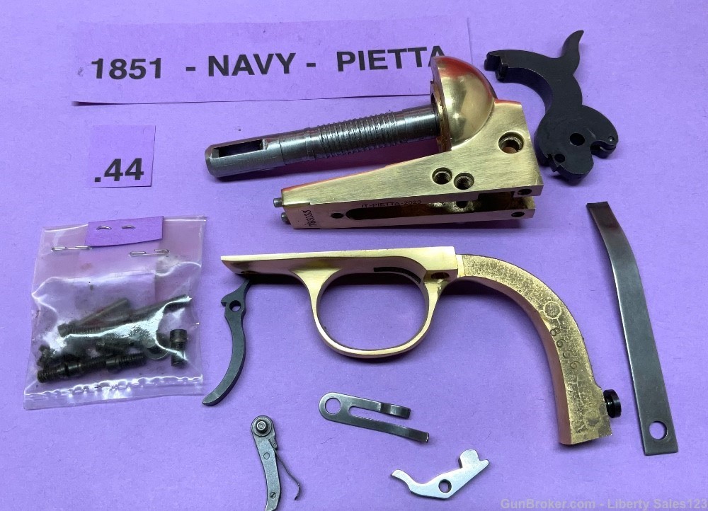 New 1851 Pietta .44 Navy Brass Black Power Pistol Parts Lot - Unused !-img-5