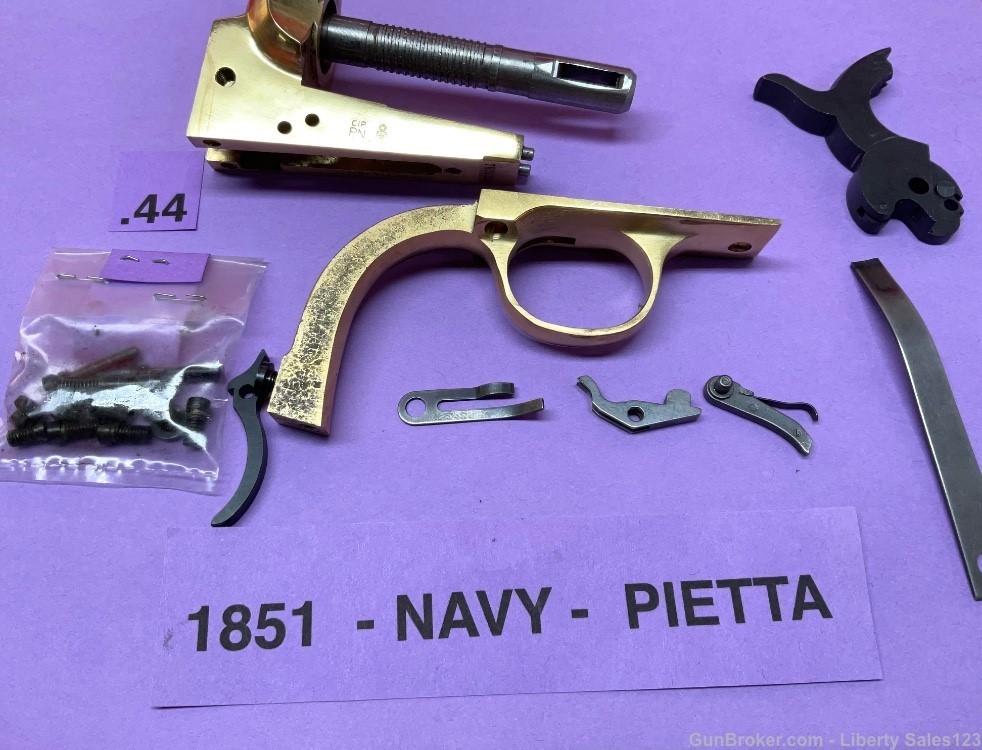 New 1851 Pietta .44 Navy Brass Black Power Pistol Parts Lot - Unused !-img-3