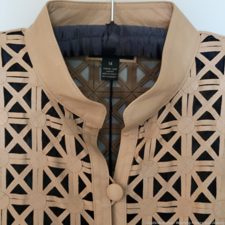 Dakota West Leather Ladies Jacket.  Camel color. 32"L. 1XL. *REDUCED*-img-1