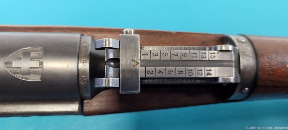 Swiss K31 Straight Pull Rifle 7.5mm Matching S/N#-img-14