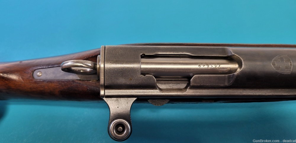 Swiss K31 Straight Pull Rifle 7.5mm Matching S/N#-img-15