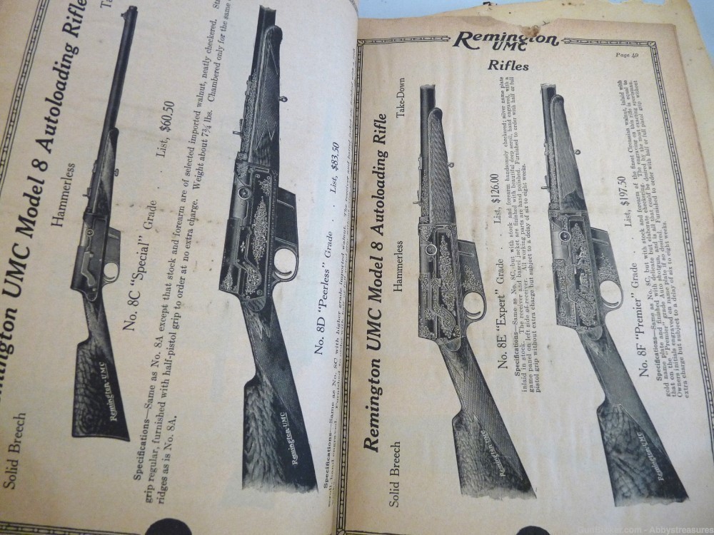 7 Remington UMC catalogs antique 1910 1920 guns ammunition knives          -img-6