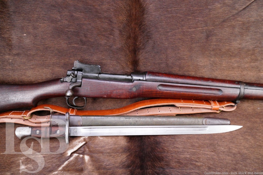 WWI Remington 1917 American Enfield .30-06 Bolt Action Rifle Bayonet C&R-img-0