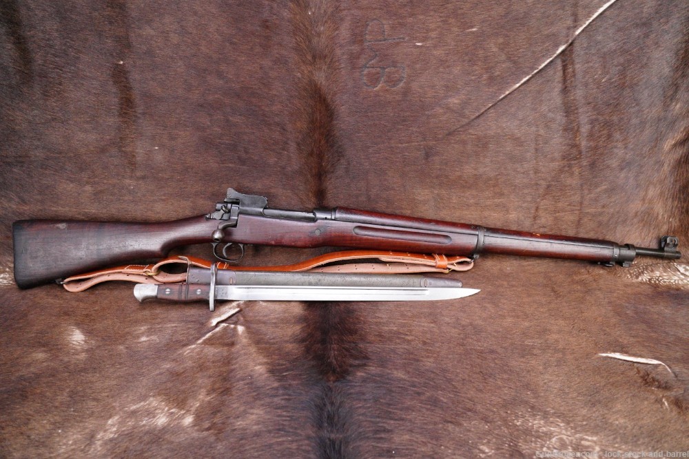 WWI Remington 1917 American Enfield .30-06 Bolt Action Rifle Bayonet C&R-img-7