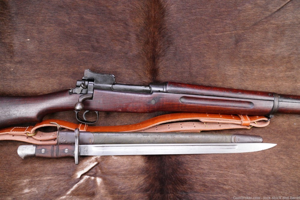WWI Remington 1917 American Enfield .30-06 Bolt Action Rifle Bayonet C&R-img-2