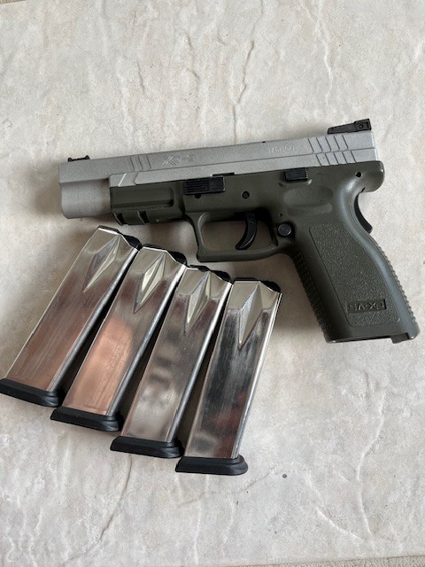 SPRINGFIELD ARMORY XD-9 TACTICAL BITONE - OD GREEN/STAINLESS-img-0