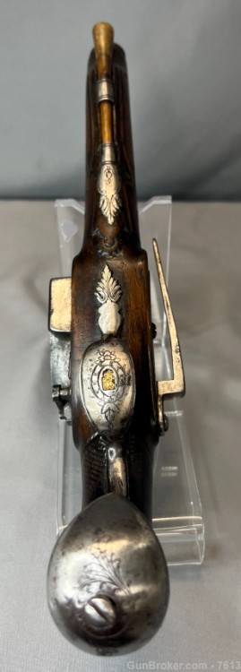 260+ years old Bustindui Cap & Ball Spanish Antique Service Pistol -img-9