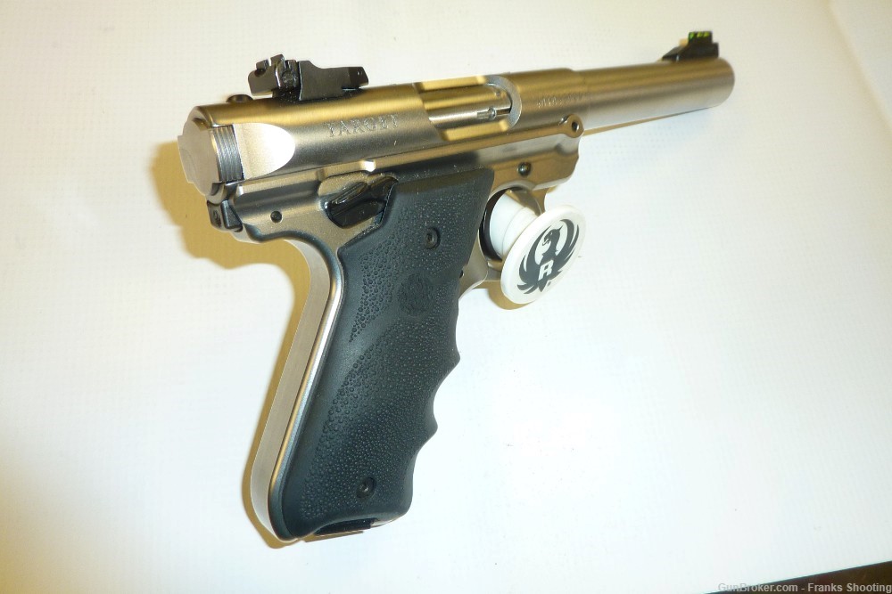 RUGER MARK IV TARGET 22 CAL 5.5" BBL STAINLESS PISTOL USED.-img-3
