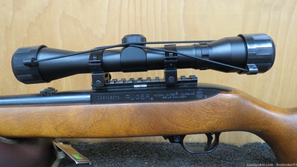 Ruger 10/22 carbine 22lr semi-auto rifle w/10rd mag & scope-img-2