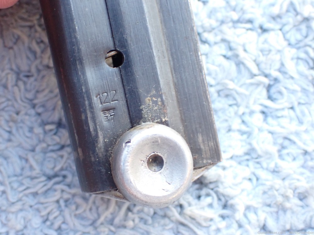 GERMAN WWII LUGER P-08 122 STRAIGHT WING EAGLE 37 9MM MAGAZINE #5768-img-12