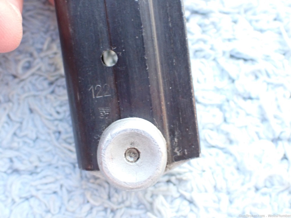 GERMAN WWII LUGER P-08 122 STRAIGHT WING EAGLE 37 9MM MAGAZINE #450-img-8
