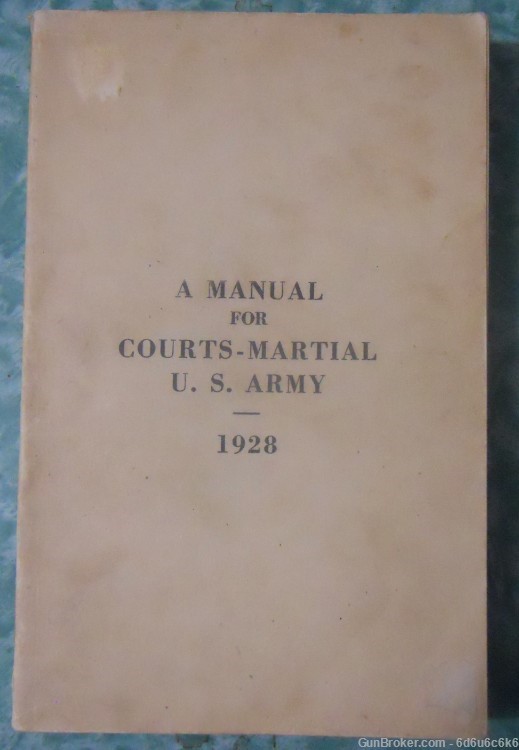 1928 COURTS-MARSHAL MANUAL-img-0