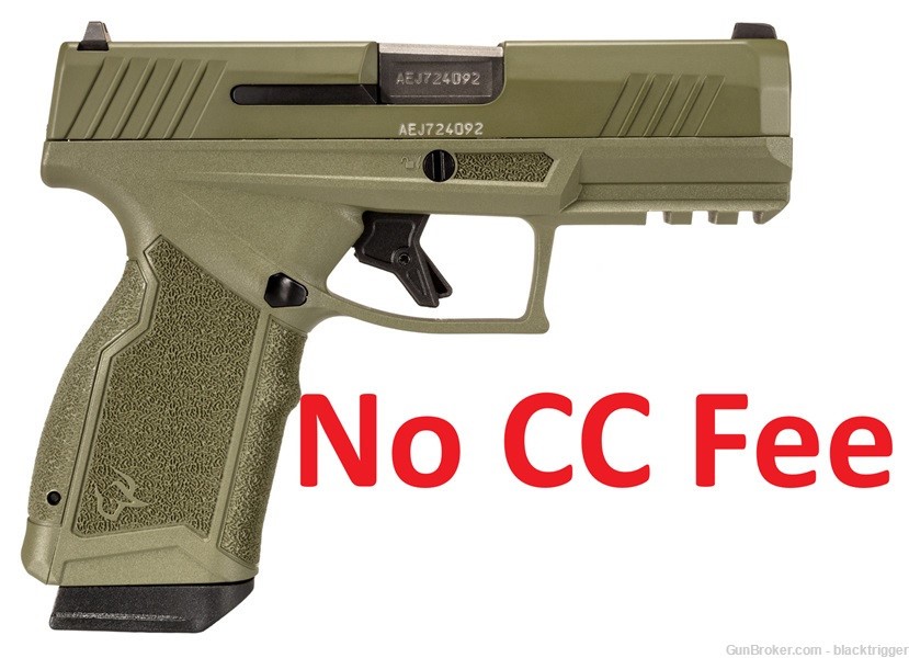 Taurus 1GX4CR94FF GX4 Carry Compact Frame 9mm Luger 15+1, 3.7" Sniper Green-img-0