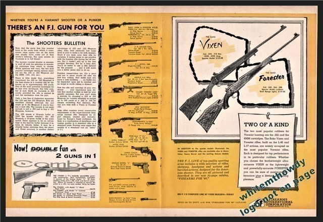 1960 Sako Vixen & Forester Rifle Centerfold AD-img-0