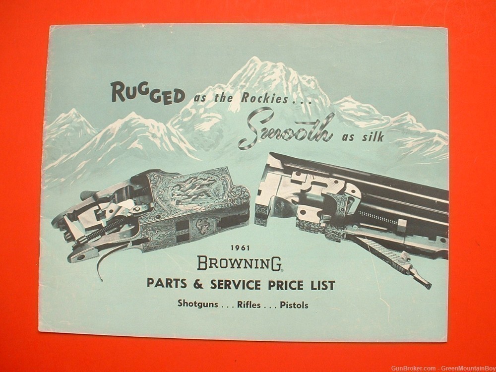 1961 OEM BROWNING Parts & Services Price List-Shotguns, Rifles, Pistols etc-img-0