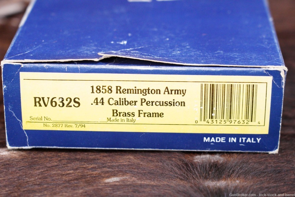 ASM 1858 Remington Army Brass Frame .44 Cal 8” SA Revolver, ATF Antique-img-19