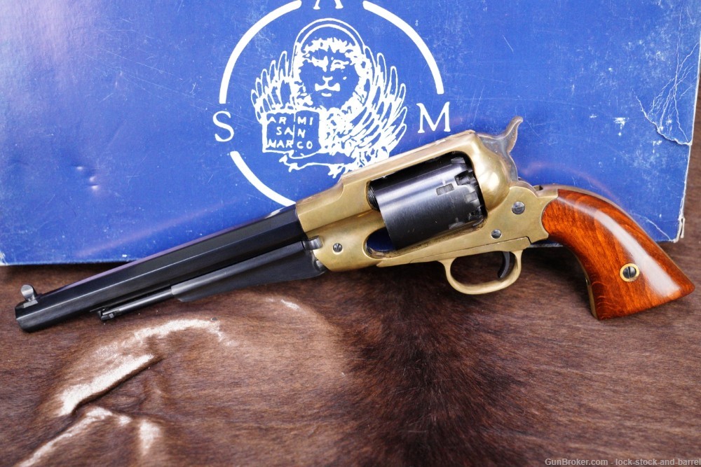 ASM 1858 Remington Army Brass Frame .44 Cal 8” SA Revolver, ATF Antique-img-3