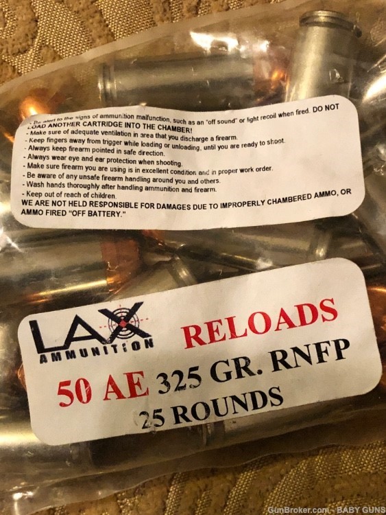DESERT EAGLE 50AE HAVE 150 RDS MADE BY LAX AMMUNITION LLC-img-1