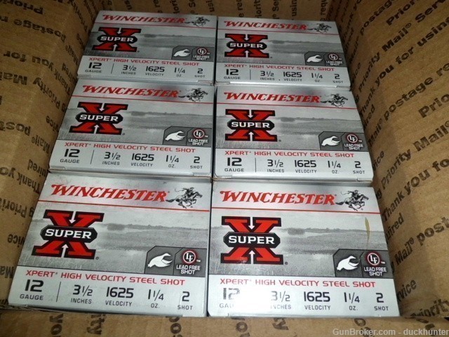 WINCHESTER SUPER X 3&1/2 INCH 12 GA 2 SHOT 6 BOXES -img-0