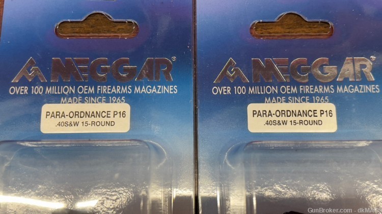 2 Mec-Gar Para-Ordnance P16 .40 S&W 15 Round Steel Magazines Mags Clips-img-1