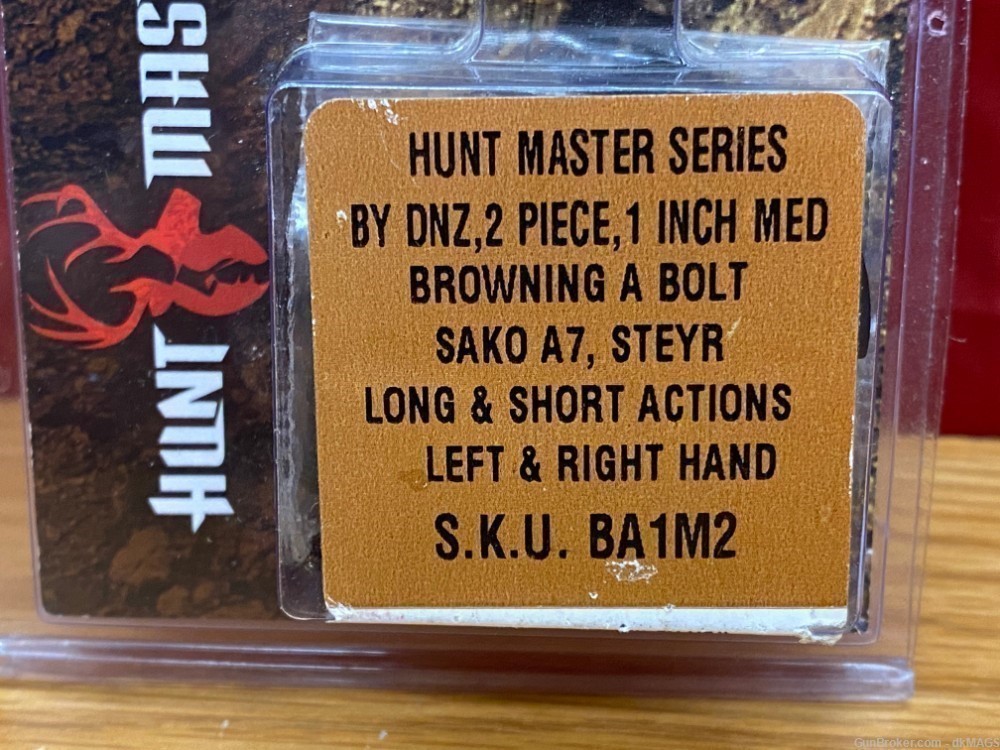 DNZ Hunt Masters 2 Piece Browning A Bolt Sako A7 Steyr 1 Inch Optic Mount -img-3