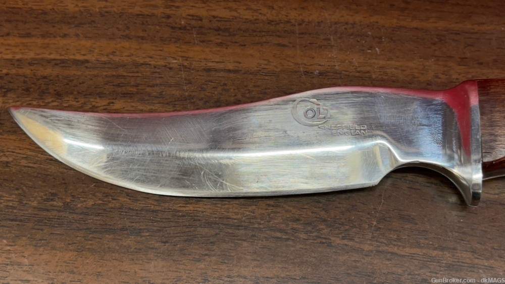 Vintage 1970 s Colt Sheffield Plainsman U1030 U1031 5.5" Fixed Blade Knife-img-3