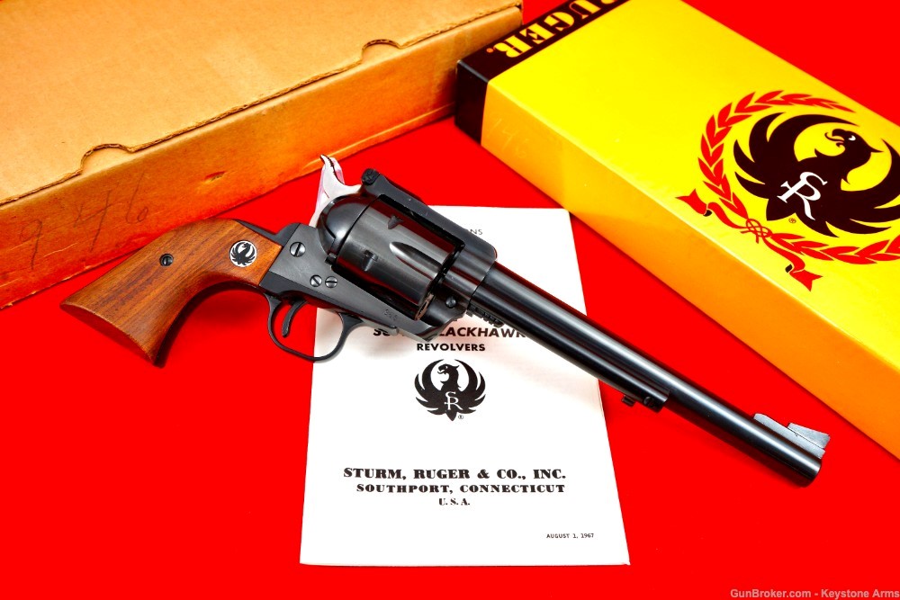Rare 3-Screw Ruger Blackhawk .30 Carbine Original Box & 3-Digit Serial-img-7