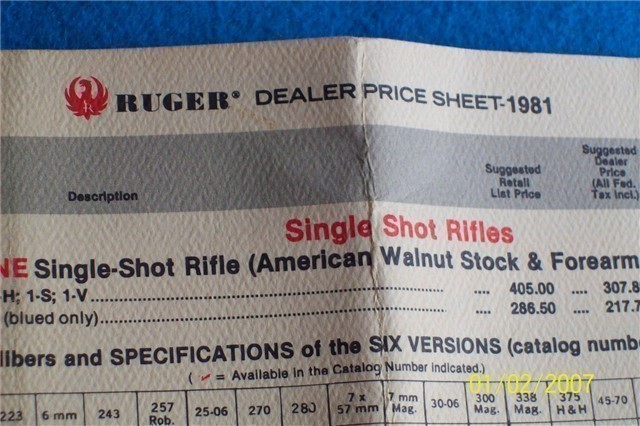 RUGER STURM 1981 PRICE LIST AND 1981 RUGER FIREARM-img-5
