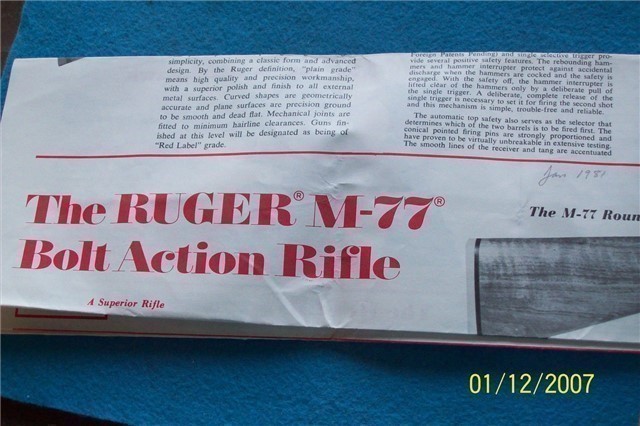 RUGER STURM 1981 PRICE LIST AND 1981 RUGER FIREARM-img-6