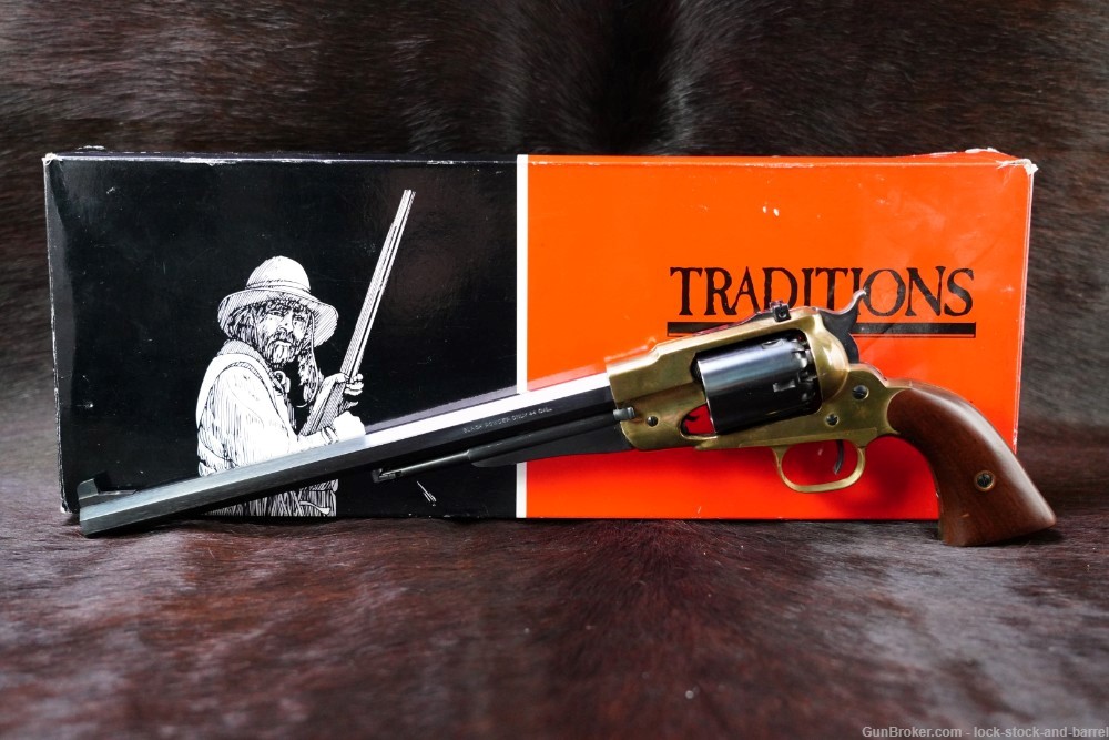 Traditions Pietta 1858 Remington Bison .44 Cal Percussion Revolver Antique-img-3