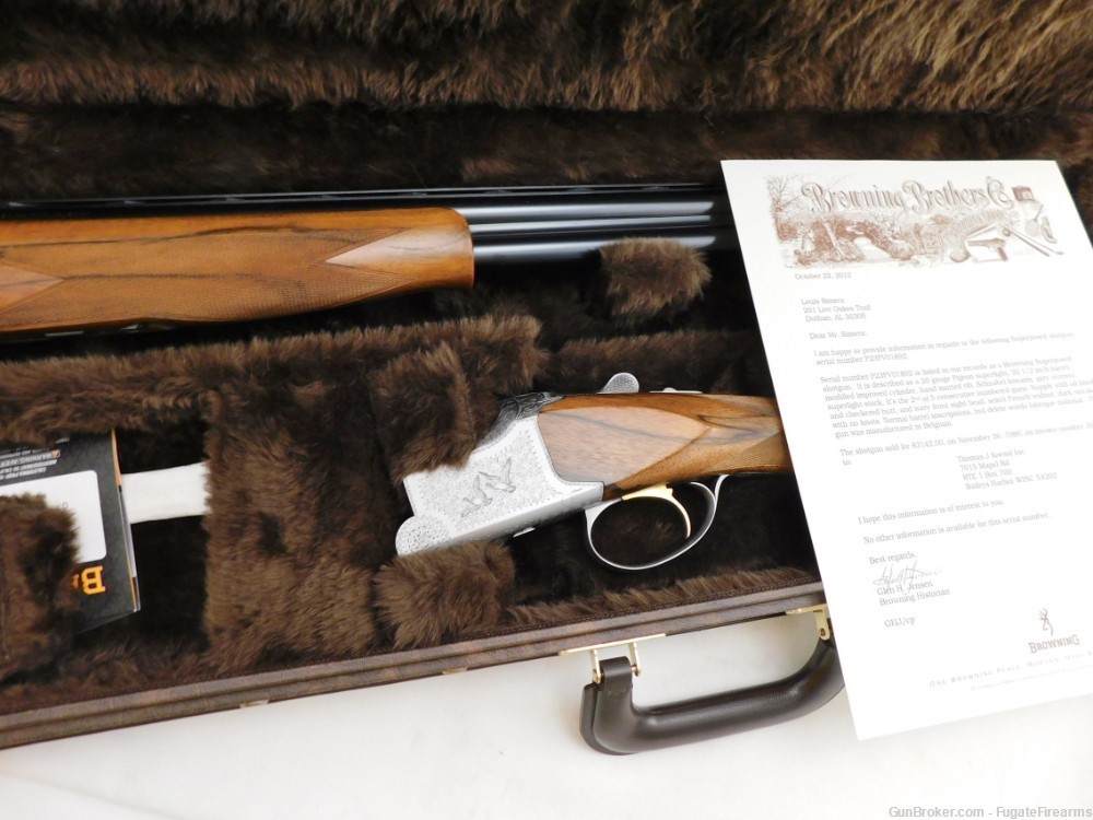 1985 Browning Superposed 20 Superlight Pigeon With Options In The Case-img-0