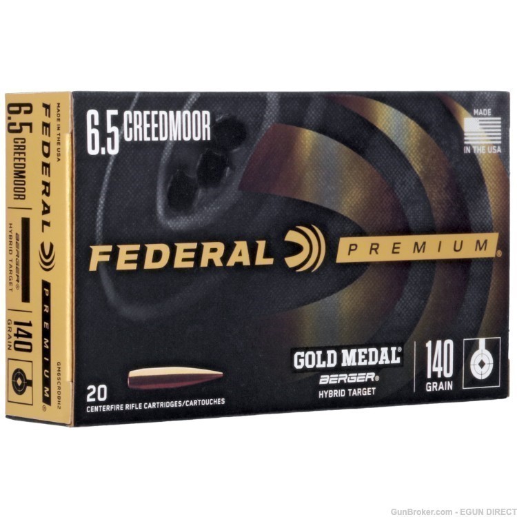 Federal Gold Medal 6.5 Creedmoor 140gr Berger - 20rd-img-0