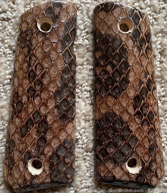 1911 Grips Genuine Anaconda Skin GRIPS ONLY-img-4