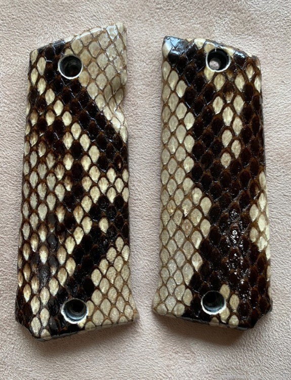 Genuine Python Skin Grips for Llama .45 IX-A GRIPS ONLY-img-2