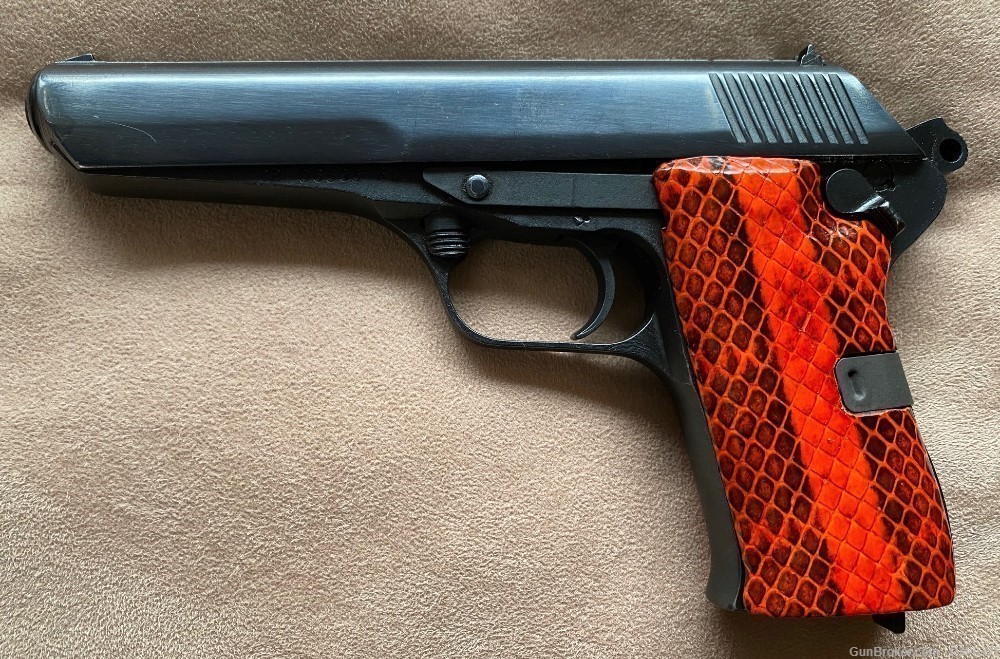 Genuine Red Cobra Skin GRIPS for CZ 52 Pistol GRIPS ONLY-img-1