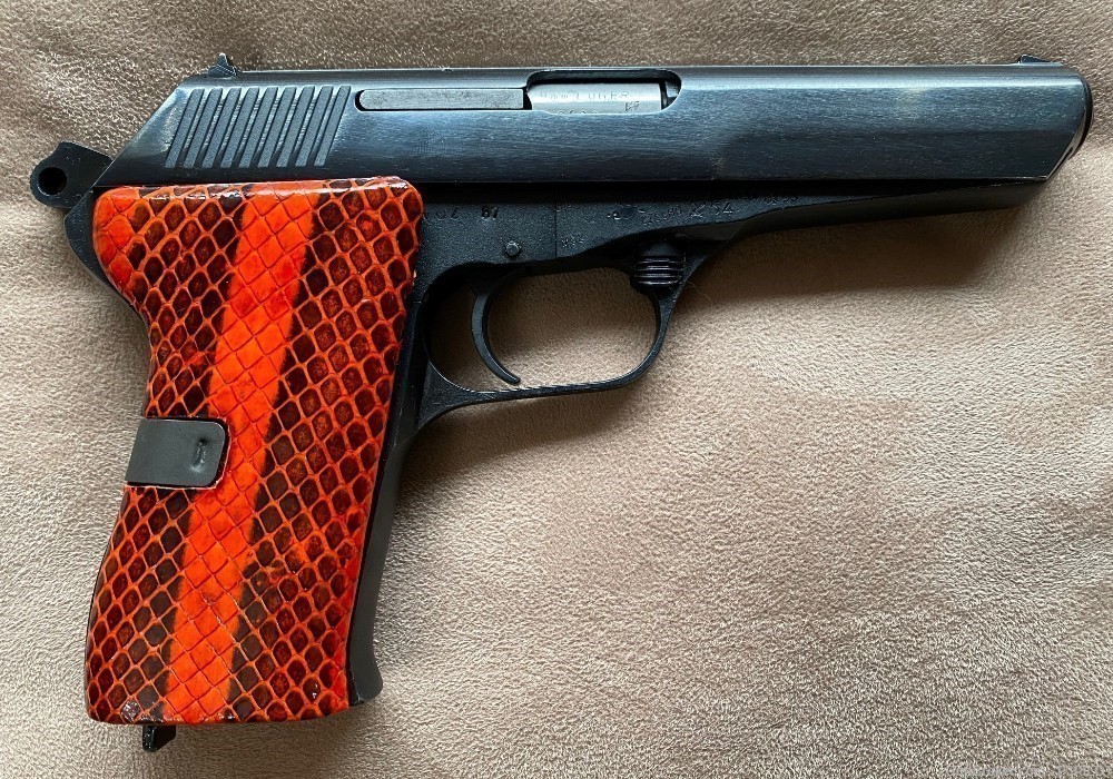 Genuine Red Cobra Skin GRIPS for CZ 52 Pistol GRIPS ONLY-img-0