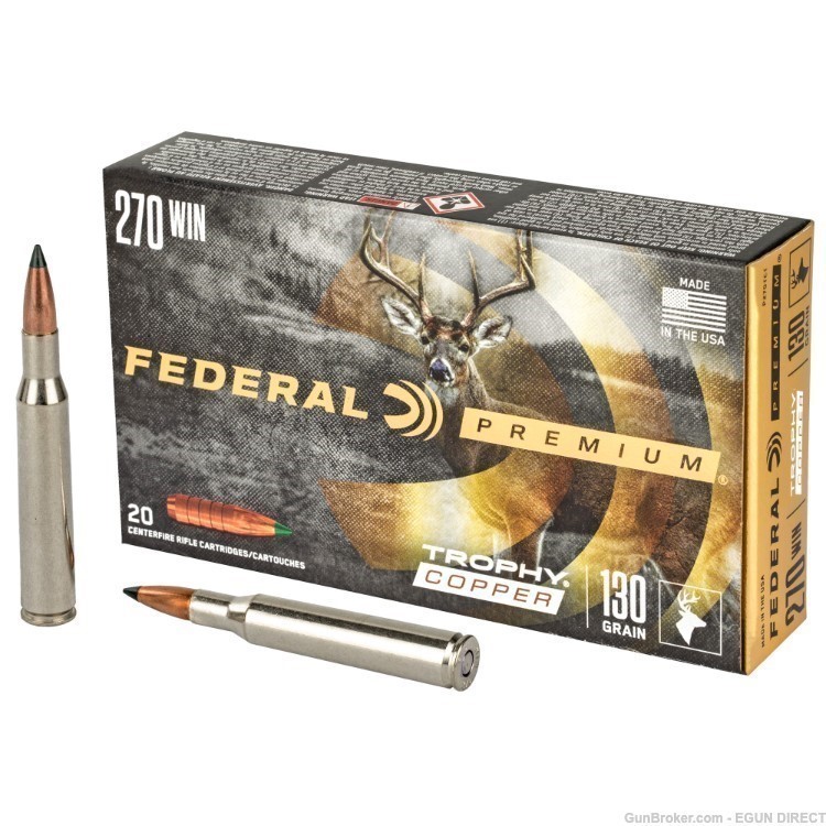 Federal Premium 270 Winchester Ammunition 130gr - Box of 20-img-0