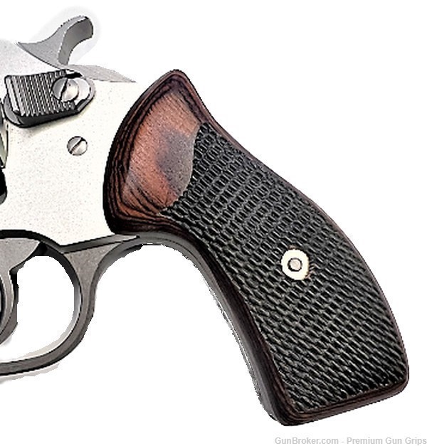  Charter Arms Grips universal fit Rosewood Checkered Classic-img-6