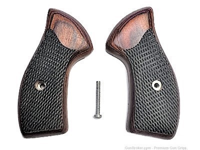  Charter Arms Grips universal fit Rosewood Checkered Classic