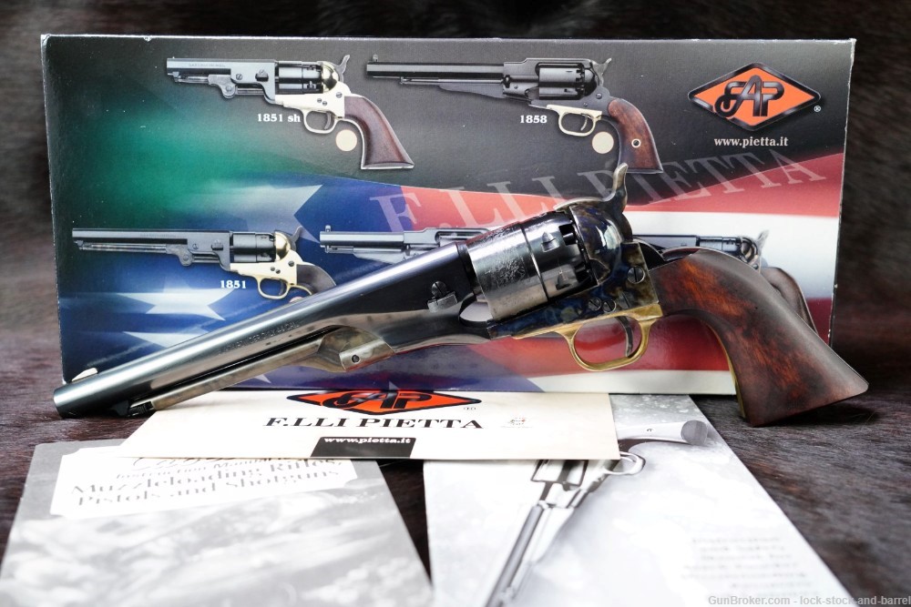 Pietta Cabelas 1860 Army 44 Perc 8” Revolver 4 Screw Frame 2014 ATF Antique-img-3