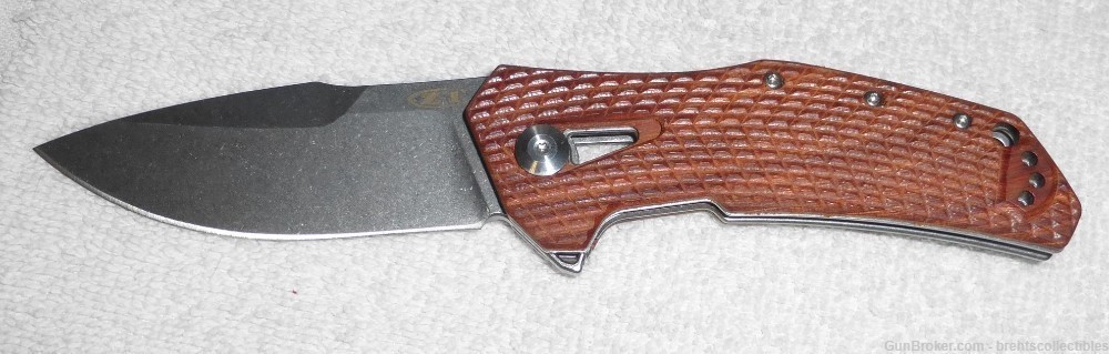 NEW Zero Tolerance ZT 0308 Liner Lock Pocket Knife Wood Grip Scales Copy-img-6