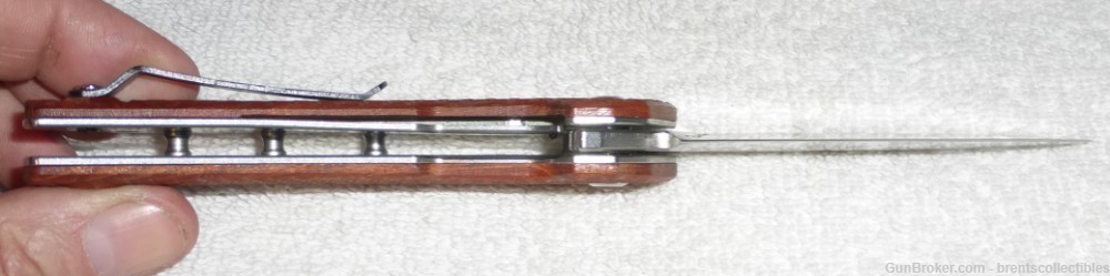NEW Zero Tolerance ZT 0308 Liner Lock Pocket Knife Wood Grip Scales Copy-img-12