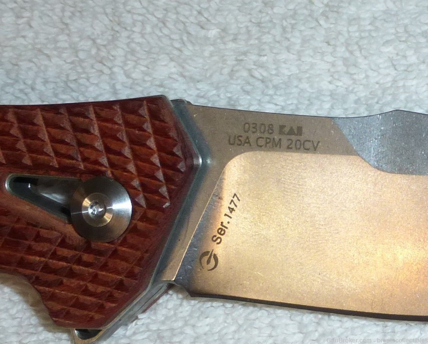 NEW Zero Tolerance ZT 0308 Liner Lock Pocket Knife Wood Grip Scales Copy-img-8